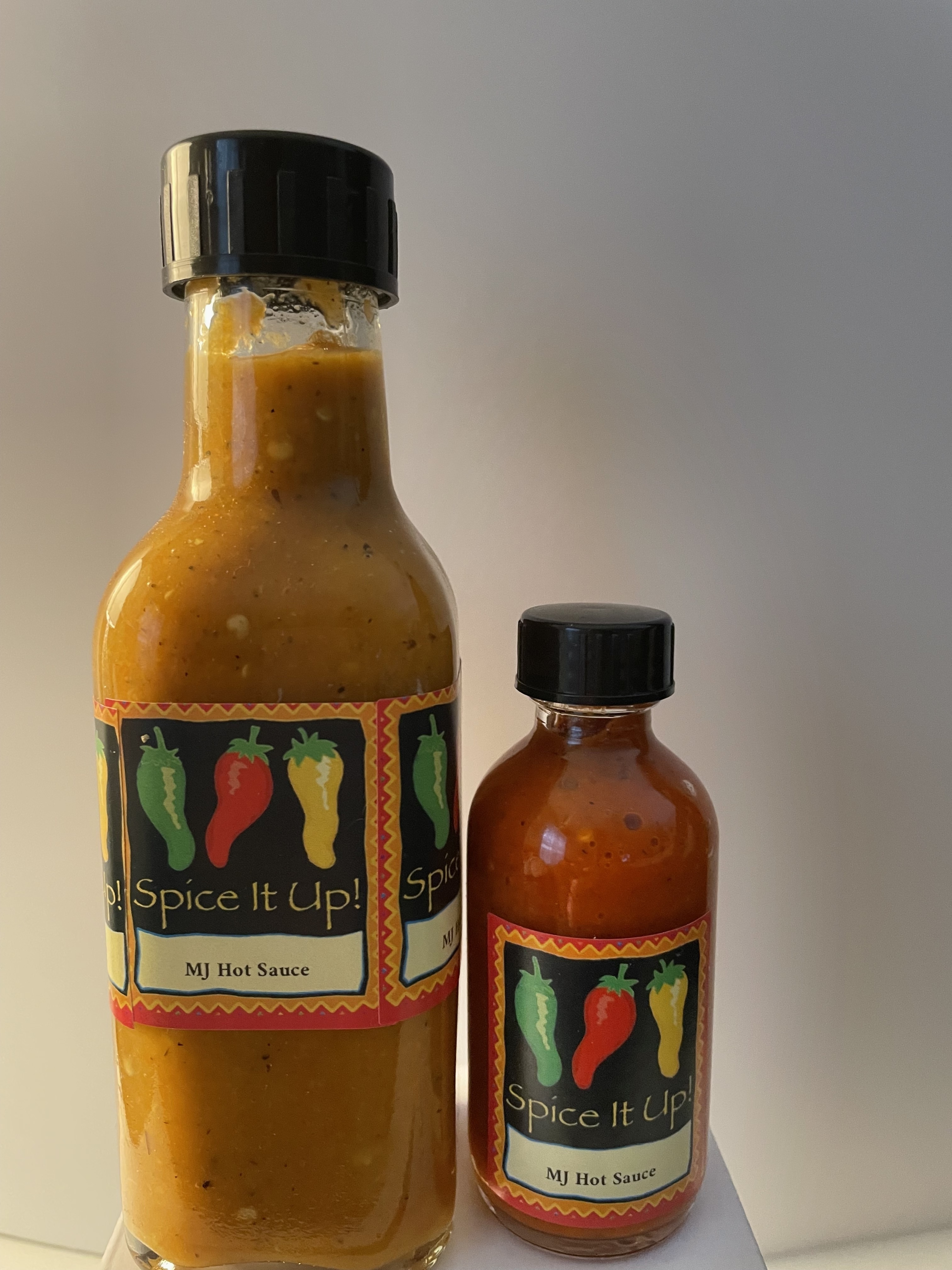 MJ's Hot Sauce being used on delicious food